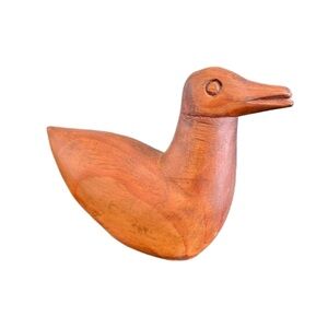 Vintage Hand Carved Wooden Duck